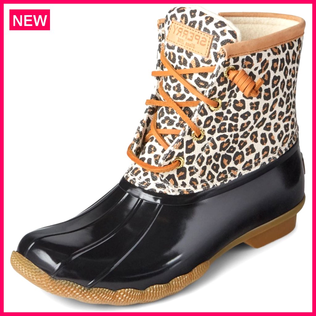 Women's Wool Duck Boots Water Resistant Ankle Rain Boots Traction Sole